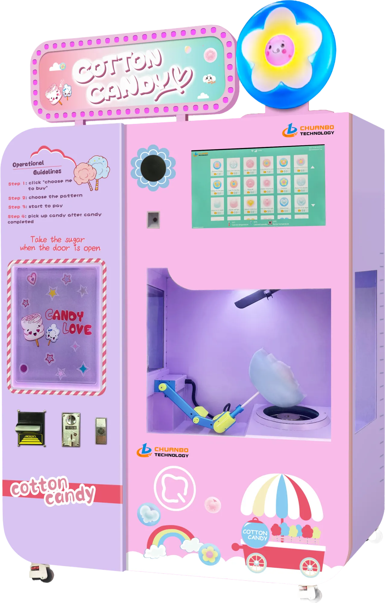 Cotton Candy Vending Machine CB328 view 2